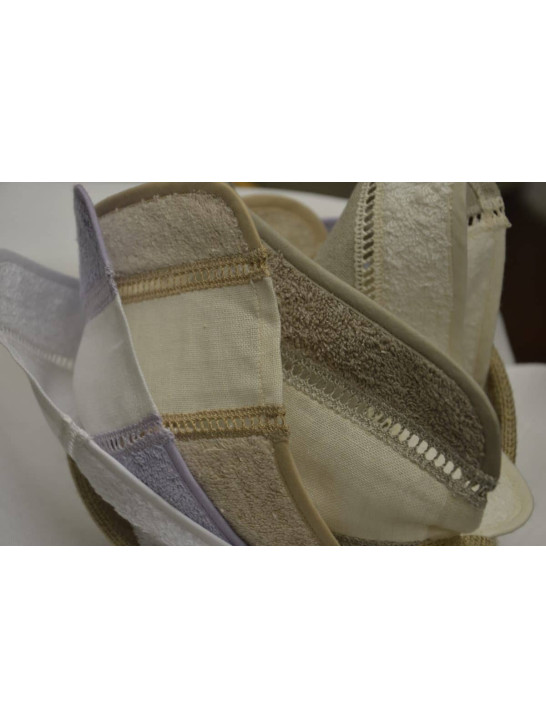 Lavette in spugna con inserto in lino Emiane - 