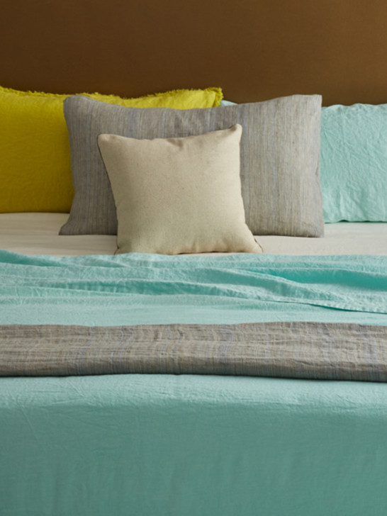 Completo Letto Matrimoniale Misto Lino e Cotone - No stiro -