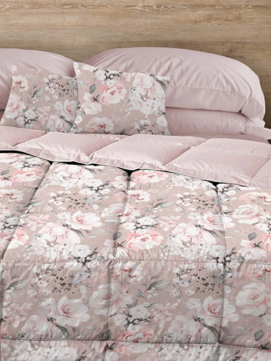 Trapunta Matrimoniale Elite Canazei Var Fiori Rosa - Daunex |