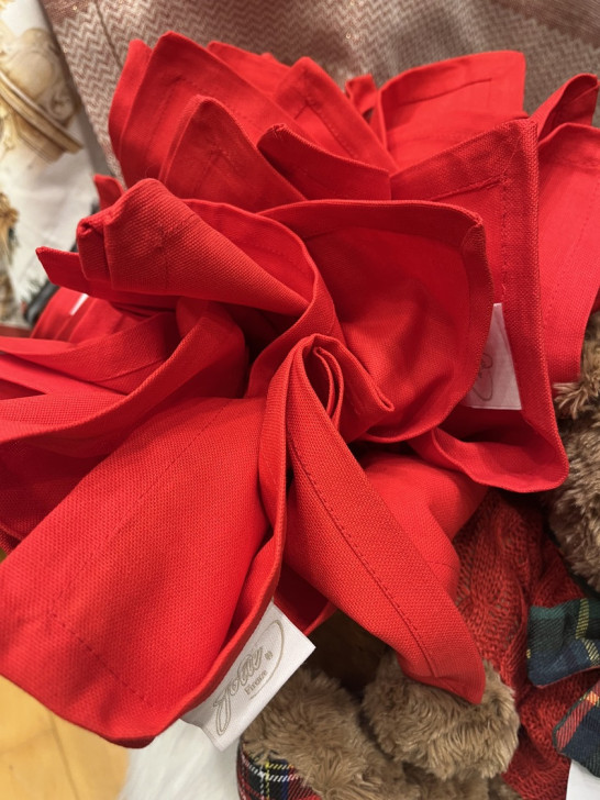Tovagliolo Rosso in Panama di Cotone 45x45