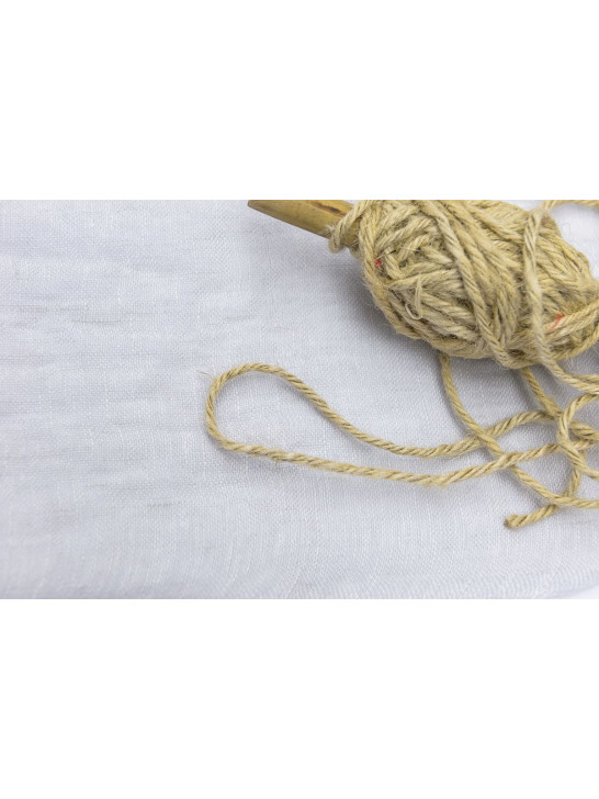 Tessuto in Puro Lino Stropicciato per tende - 