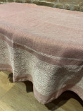 Tovaglia Rotonda Misto lino jacquard lurex Rosso - Dis. 