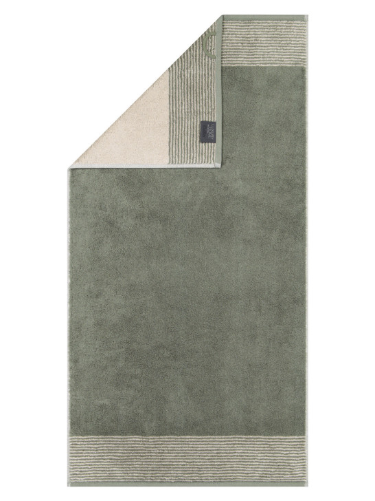Coppia di asciugamani in spugna - Two tone Verde- CAWO