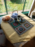 Set due Tovagliette per colazione Granny | Tessitura Toscana Telerie