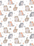 Completo lenzuola in puro cotone - Gatti