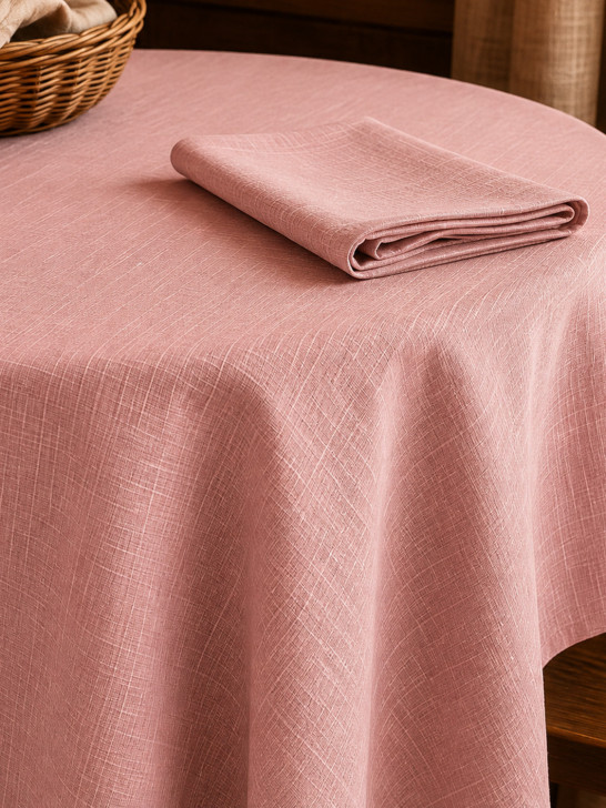 Tovaglia antimacchia Tinta Unita Rosa Chiaro - No Stiro