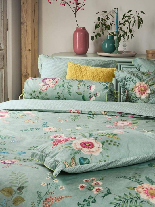 Copripiumino Matrimoniale Everbloom Green - Pip Studio