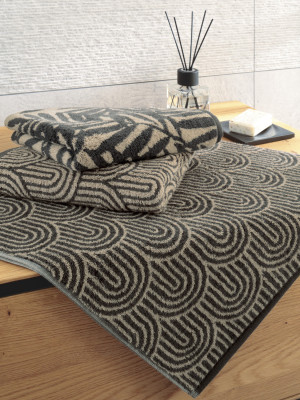Coppia di asciugamani in spugna Maison Nero - Cawo