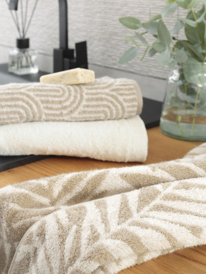 Coppia di asciugamani in spugna Maison Beige - Cawo