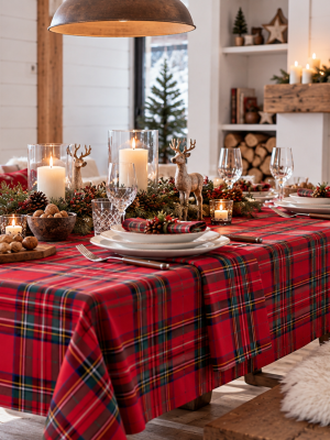 Tessuto cotone Tinto Filo - Tartan rosso | Bossi