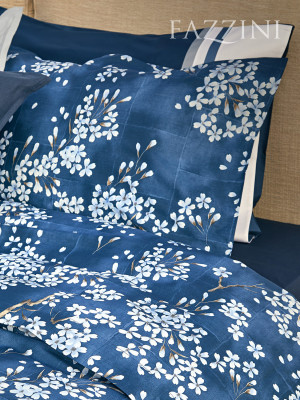 Copripiumino Matrimoniale in percalle di cotone Kimono | Fazzini 2