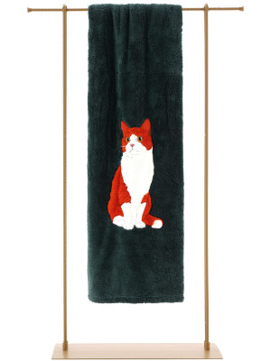 Plaid divano con Applicazione - Gatto Rosso