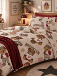 Completo lenzuola per Letto 1 piazza e mezzo - Teddy Rosso