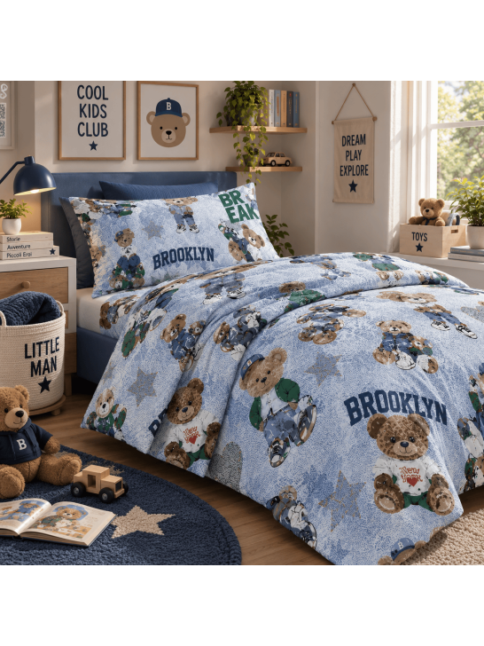 Lenzuola Letto Singolo Teddy | Quadrifoglio