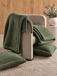 Plaid divano con cuscino arredo effetto montone Campiglio | Reveèr
