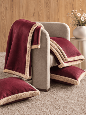 Plaid divano con cuscino arredo effetto montone - Campiglio 2