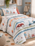 Trapuntino Singolo reversibile Bouti Dis. Piccole Avventure | Manterol