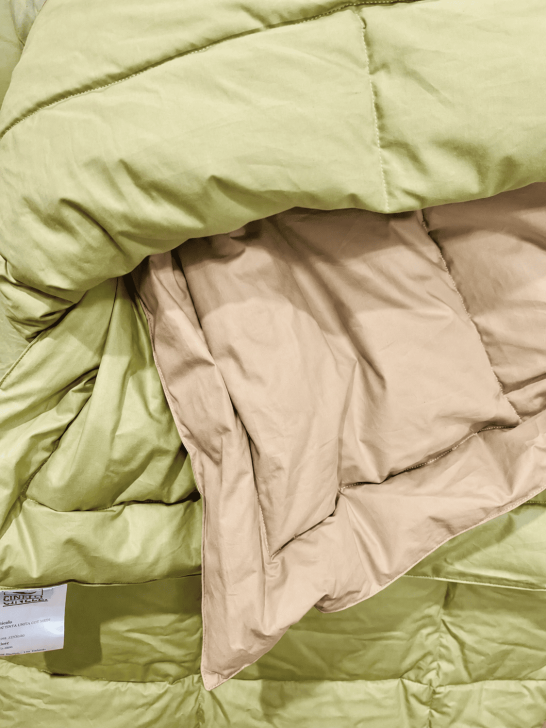 Trapunta Matrimoniale Reversibile Verde/Beige | Cinelli